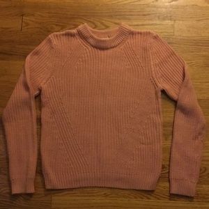 Blush pink H&M cable knit sweater